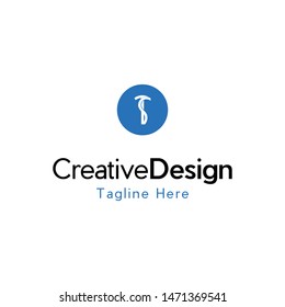 Letter TS In Circle Creative Logo Design