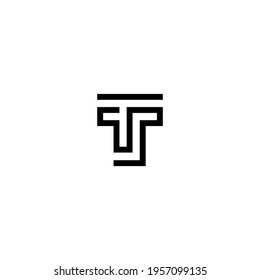 Letter TS monogram logo design vector