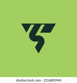 letter TS or ST initial logo. combination of letter T and letter S.