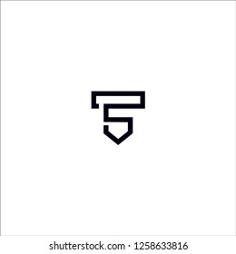 letter ts st logo design vector