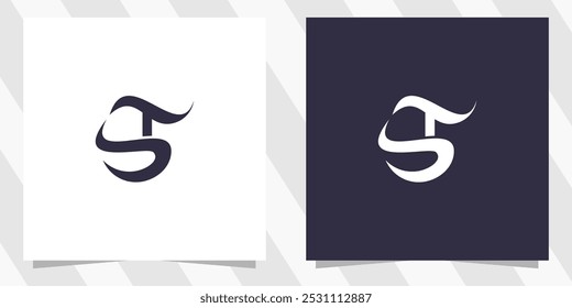 Vector de diseño de logotipo TS ST