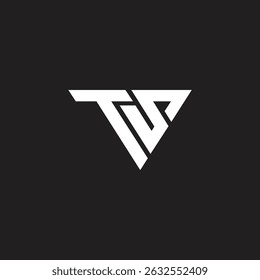 Letter TS or ST logo design in triangle shape.