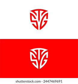 Letter TSG shield logo design.