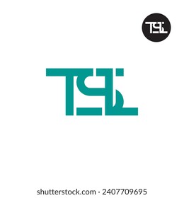 Diseño de logotipo de monograma TSL para carta
