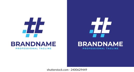 Letter TT Hashtag Logo, suitable for any business with TT initial.