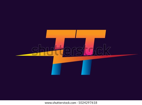 Letter Tt Logo Lightning Icon Letter Stock Vector (Royalty Free ...