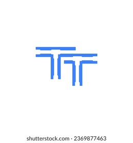 imagen vectorial del logotipo de fontanería de letra tt