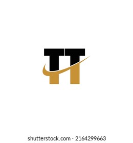 Letter TT einfaches Logo-Design, Vektorgrafik