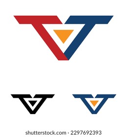 letter TT twin logo template