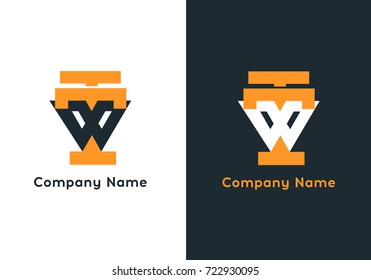 Letter TTW logo template. Premium monogram business sign. Universal vector icon.