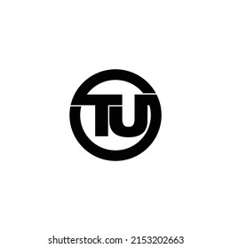 Letter TU circle logo design vector