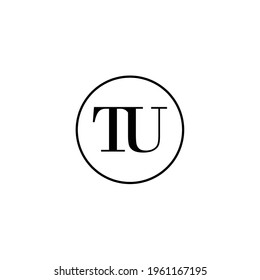 Letter TU initial monogram logo design, wedding, fashion, make up logo template