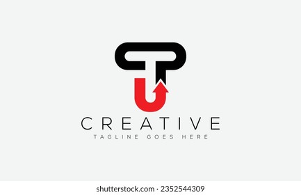 Letter TU logo design template vector illustration.