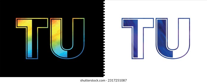 Letter TU logo design vector template. Creative modern luxurious logotype for corporate business identity