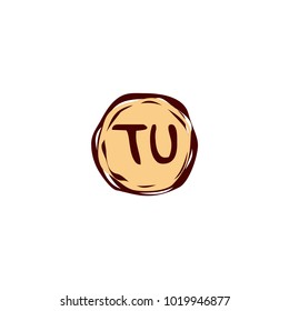 Letter TU Logo. Shape Template. Fun Logo