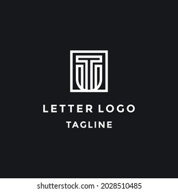 letter tu logo vector design template