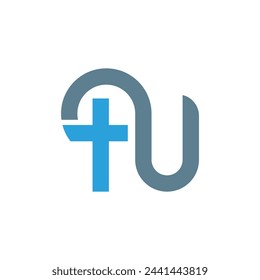 Letter tu Logo, Vektor Design Vorlage