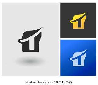 Letter TU logo vector leaf shape, logo template