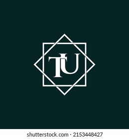 Letter TU luxury logo design vector