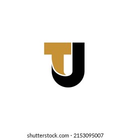 Letter TU simple logo design vector