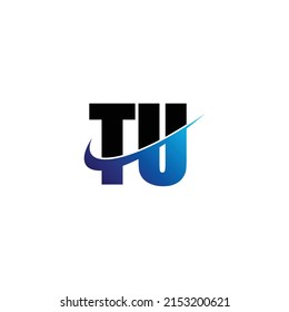 Letter TU simple logo design vector