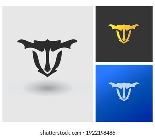 Letter TU T logo symbol design illustration concept idea.