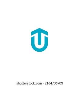 Letter TU UT  Arrow Grow Growth Minimal Simple Logo Modern