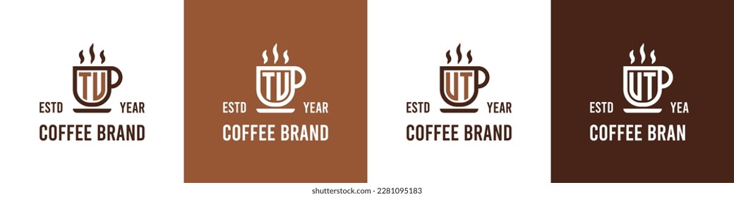 Letter TU and UT Coffee Logo, suitable for any business related to Coffee, Tea, or Other with TU or UT initials.