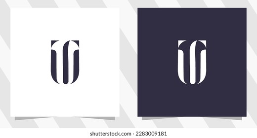 letter tu ut logo design