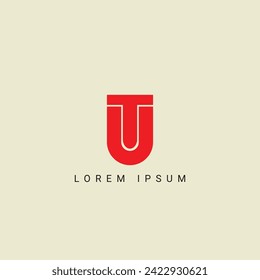 Letter TU and UT monogram initial logo, geometric, modern, gradient, grid logo