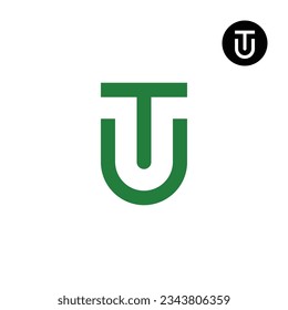 Letter TU UT Monogram Logo Design Simple