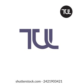 Diseño de logotipo de monograma TUL