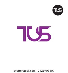 Diseño de logotipo de monograma TUS Carta