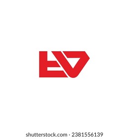 letter tv simple geometric line logo vector 