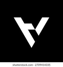 Letter TV oder TI-Logo mit minimalem Monogramm