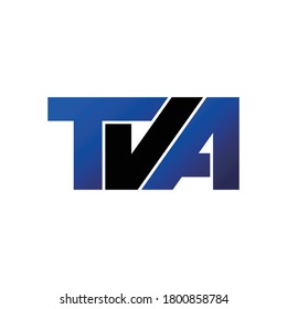 Letter TVA simple monogram logo design