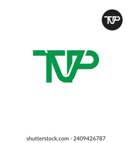 Diseño de logotipo de monograma de carta TVP
