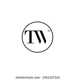 Letter TW initial monogram logo design, wedding, fashion, make up logo template