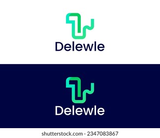 Letter TW modern logo design vector template