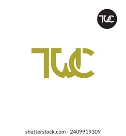 Diseño de logotipo de monograma de carta TWC