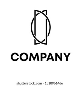 letter twin D shape building logo template