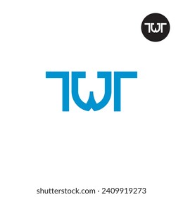 Diseño de logotipo de monograma de carta TWT