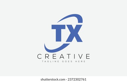 Letter TX logo design template vector illustration