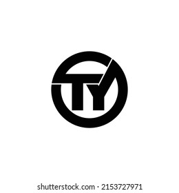 Letter Ty Circle Logo Design Vector Stock Vector (Royalty Free ...