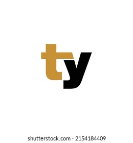 Einfacher Logo-Design-Vektorgrafik von Letter TY