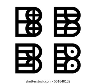 Letter, type or font experiment with B