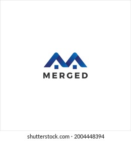 Letter Type M House Shape Property Logo Sign Symbol Icon
