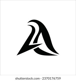 Letter A letter typography or calligraphy stylish hand art monogram serif font style brand unique logo design