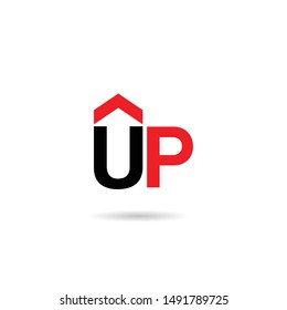 Letter UP Typography Logo design inspiration