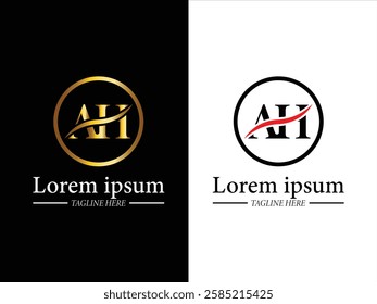 Letter typography logo design vector,